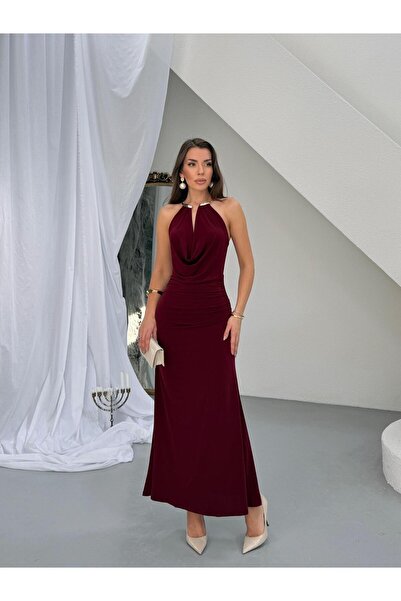 LİSAA BUTİK Accessory-Detail Degaje Yaka Candy Dress