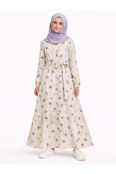Giyinse Seren Girl's Dress Purple - Islamic Dress