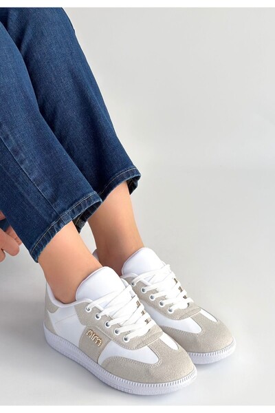 Zerenyus ZRNE-005 Premium Λευκά Γυναικεία Αθλητικά Παπούτσια Casual με κορδόνια