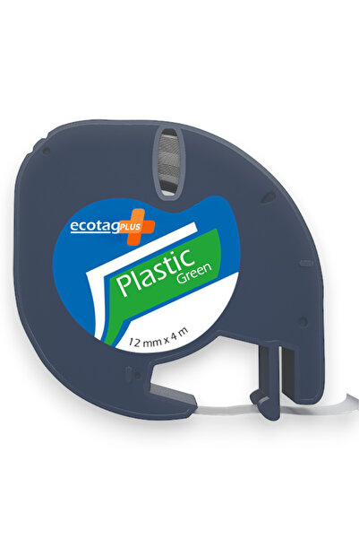 Dymo Letratag Muadili Şerit Etiket Plastik Yeşil 12 mm x 4 mt