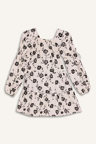 DeFacto Kız Çocuk Elbise G7721A8/ER105 ECRU