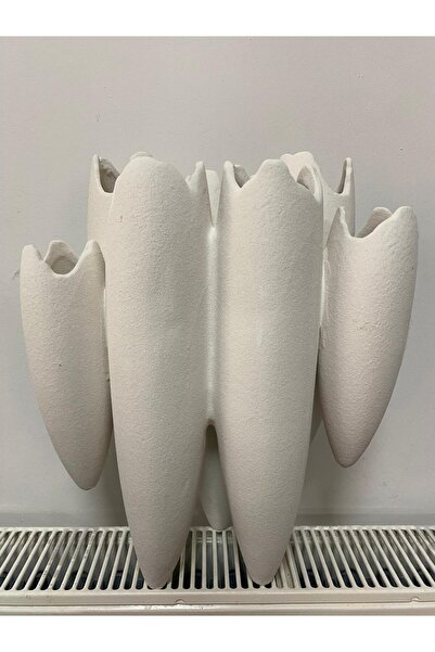 Vitale زهرية معلقة من السيراميك الطبيعي مقاس 30x14x36 سم