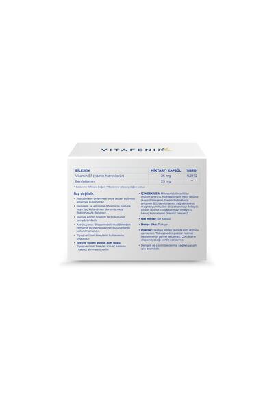 Vitafenix Vitamin B1 Tiamin ve Benfotiamin 60 Kapsül