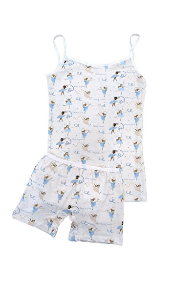 elmas kids Devojčin set od 100% pamuk dela: balerina Sa deznom i majica bez r...