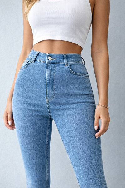 Polo State High Waist Slimming Lycra Skinny Jeans – Light Blue