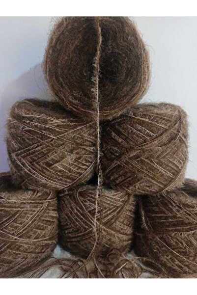 İPEK YÜN İPLİK DÜNYASI Angora Knitting Yarn 2 Ply (Coffee Shades) Short Rabbi...