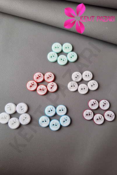 Kent Pazarı Vestă-jachetă pentru bebeluși Buton 6 culori 30 bucăți 14 mm