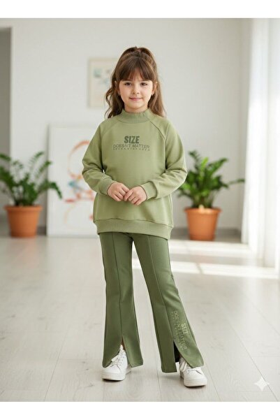 Yağmur Giyim YAVRUCAK2İ Sıze Yazılı 2 İp Kumaş %100 Pamuk Kız Çocuk Eşofman T...
