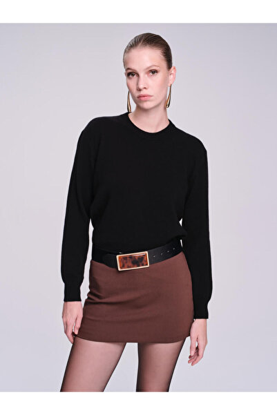 Hatemoğlu Saykı Woman Regular Fit 100% Cashmere Black Sweater