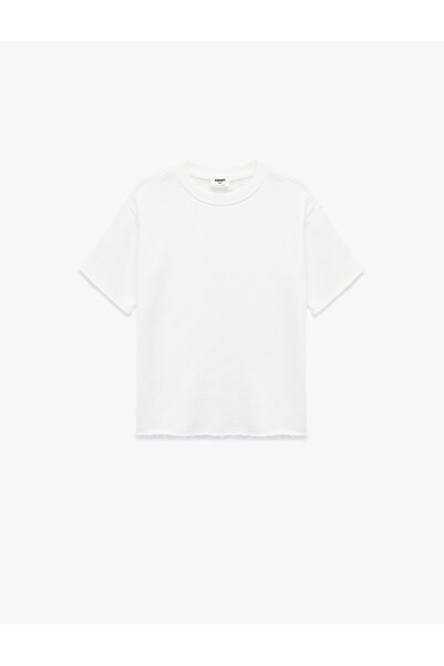 Koton Tricou de bază oversize cu mânecă scurtă din bumbac