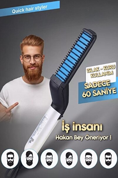 özgürce Erkekler için Elektrikli Saç ve Sakal Düzleştirici Tarak