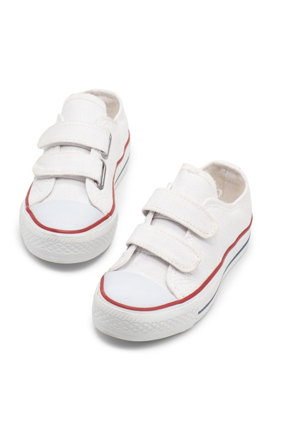 Tonny Black Children's Unisex White Comfortable Fit Double Strap Shoes