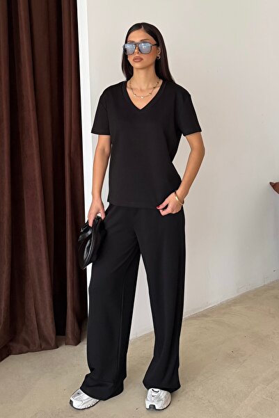 BEJNA Women's V-Neck Short Sleeve Soft Touch Modal Sports Set