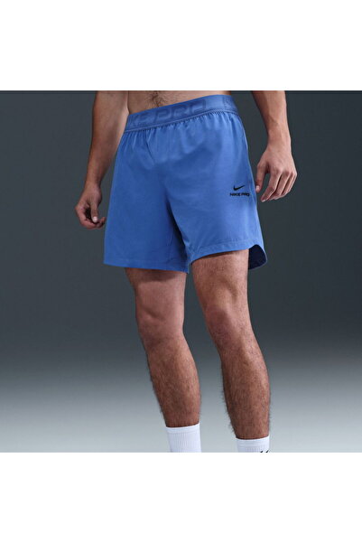 Nike Pro Dri-Fit 6in Erkek Mavi Antrenman Şort HV0411-411