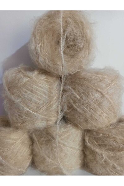 İPEK YÜN İPLİK DÜNYASI Fir de tricotat Moher cu fibre groase (crem închis) 100gr