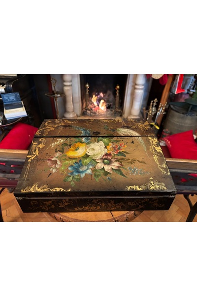 tayfuntufan antika koleksiyon Early 1900S French Hand-Painted Calligrapher Wr...