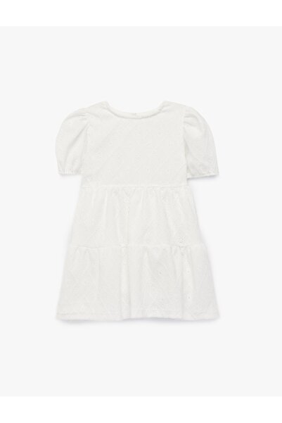 Koton Βρεφικό Φόρεμα Κοριτσιού 6SMG80020AK ΕΚΡΟΥ