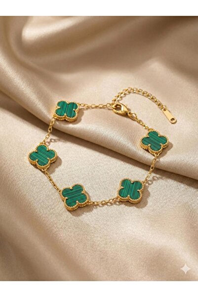 Handmade Bratara De Lux stil Trifoi Green