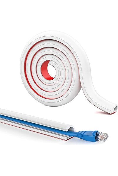 The Bros غطاء سلك جداري بطول 78 بوصة، غطاء سلك ذاتي اللصق، غطاء سلك مرن