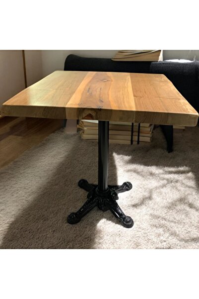 ADIM EBATLAMA CAFE MASA Ahşap Kütük Masa ASLAN AYAK KARE 80x80