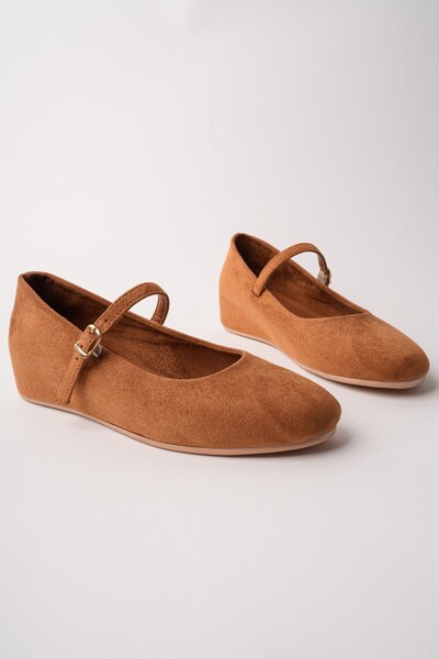 MUGGO BERNY Gizli Topuklu Deri Tek Bantlı Kadın Babet