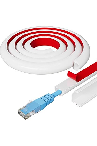 The Bros غطاء كابلات جانبي بمشبك بطول 39 بوصة لسلك واحد، أغطية أسلاك تمديد لل...