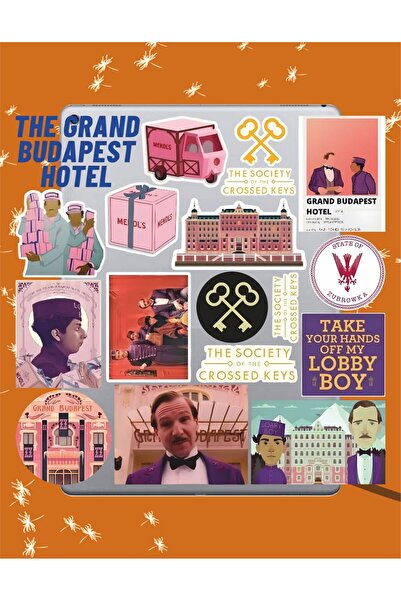 Hediyeni Al مجموعة ملصقات فندق بودابست الكبير |   دفتر ملاحظات لاب توب، تابلت...