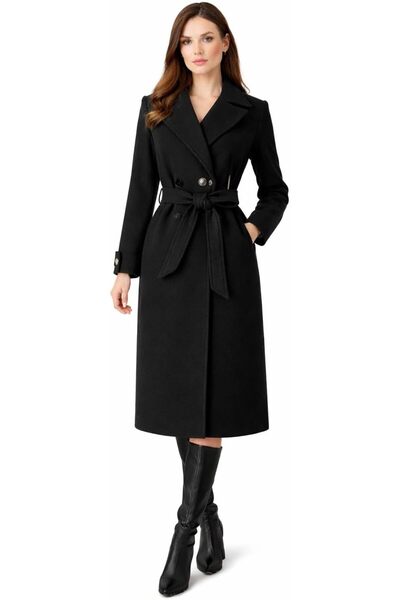 CHEVALIER FASHION Women’s Elegant Italian Tailored Coat – Premium Fabric, Bel...