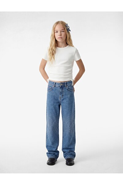 Koton Дівчачі джинси 6SKG40022AD СЕРЕДНЬО-ІНДИГО