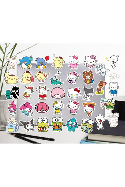 Hediyeni Al مجموعة ملصقات هيلو سانريو |   ملصق للكمبيوتر المحمول والدفتر والت...