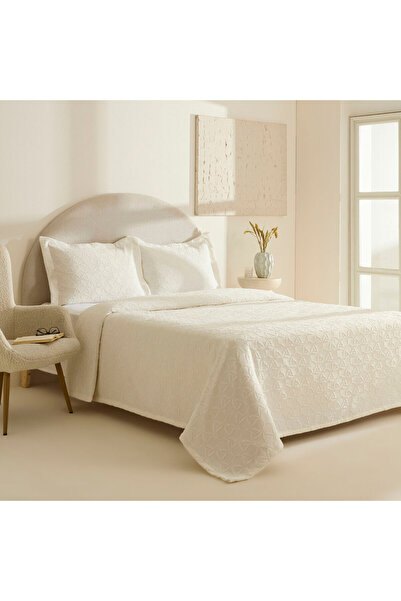 Karaca Home Hempton Çift Kişilik Yatak Örtüsü Ekru