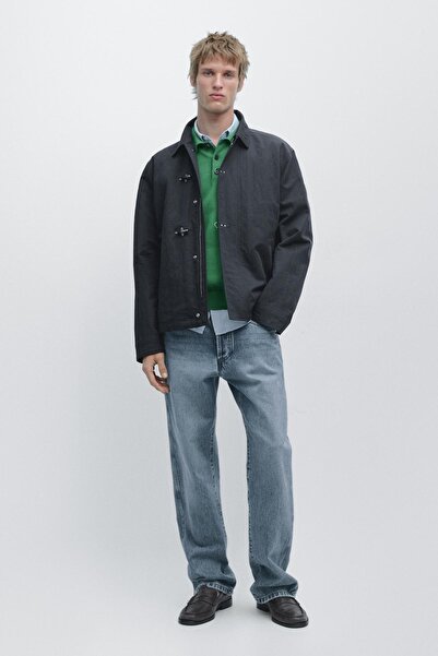 Massimo Dutti Süslü düğmeli pamuklu ceket