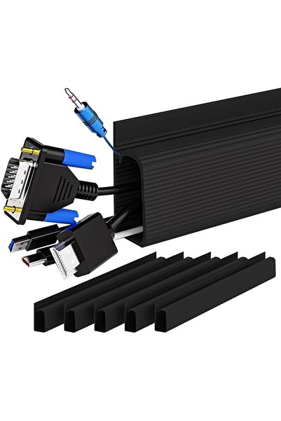 The Bros طقم منظم كابلات سطح المكتب المكون من 5 قطع - طقم منظم كابلات أسفل ال...