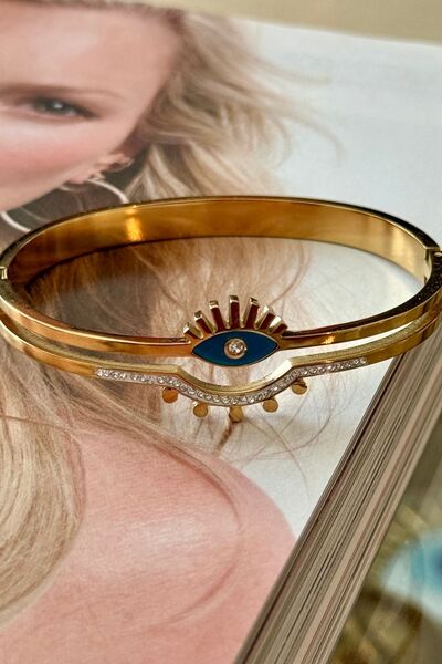 Trendy Butik Steel Zircon Stone Eye Model Handcuffs