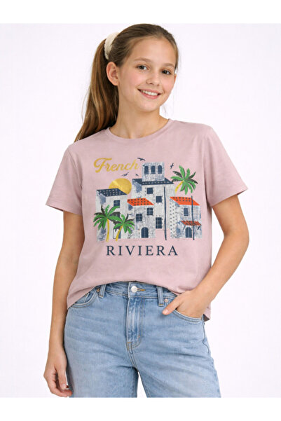 Victor and Jane Girls French Riviera Embellished T-Shirt (Off-White- Relaxed ...