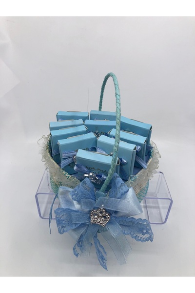 Lavin Çikolata 10 Adet Kalp Sepeti içinde Bebek Çikolata