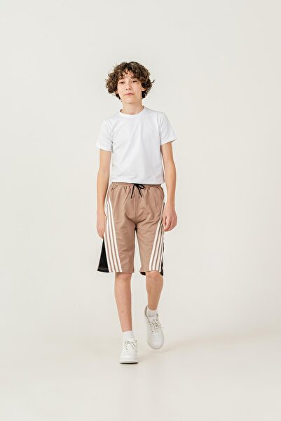 Mışıl Kids Garni Piece Double Leg 4-Stripe Boys' Shorts