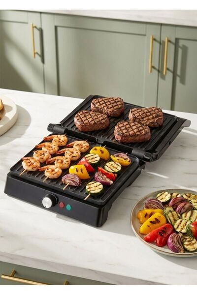 rebune 800W Versatile Electric Grill with Temperature Control - RE-5-100 Comp...