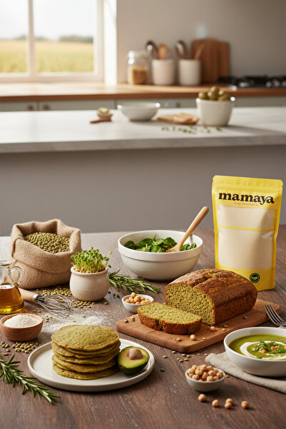 %100 Organik Yeşil Mercimek Unu 1 Kg - Glutensiz, GDO'suz ve Sertifikalı