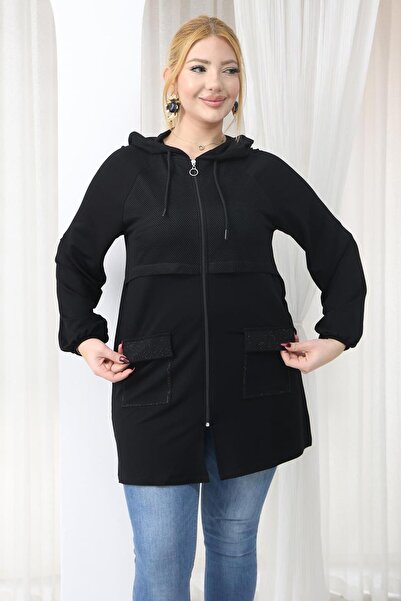 Siyezen Stylish Jacket with Large Size Mesh Detail