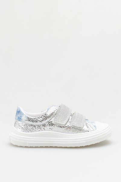 Moda Lime Girls' Sports Shoes with Velcro, Glittery, Flexible Sole, Closed Front, Easy to Wear Sneaker