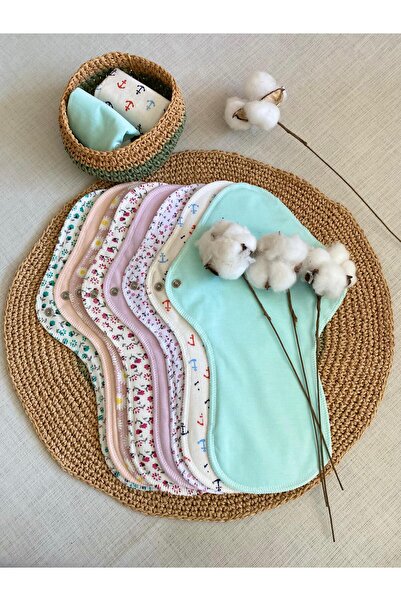 ECOSOFT Yıkanabilir Doğal Kadın Pedi Gece XL Lohusa 10'lu %100 Pamuk ve Bambu