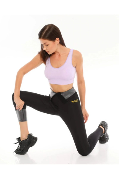 Generic Brand # Thermal Clothing Underwear Fat Burning Slimming Sweat Sauna Thermal Long Leggings
