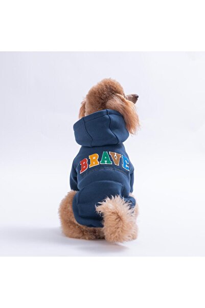 Pawstar Lacivert Bronx Brave Köpek Hoodie Köpek Sweat Köpek Kıyafeti Kedi Kıy...