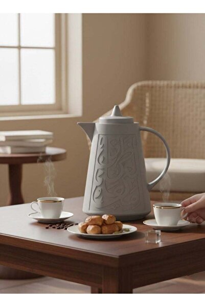 Gazella Tea/Coffee Flask Grey 1.0 Liter with Borosilicate Glass Inside