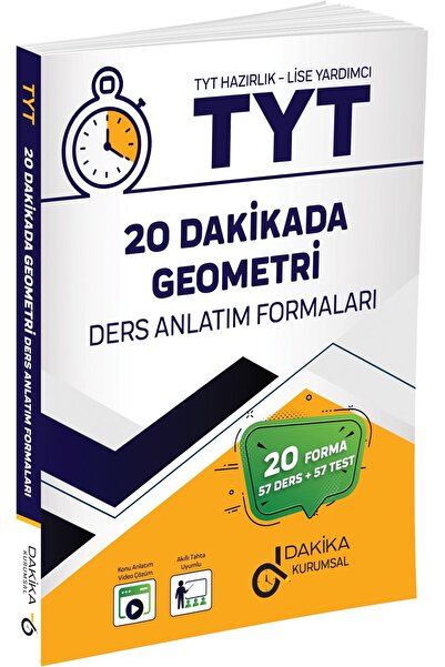 Kapadokya Yayınları TYT GEOMETRİ 20 DAKİKADA DERS ANLATIM FORMALARI DAKİKA YA...