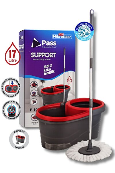 PASS Döner Başlıklı Mop Seti / 17 Litre SUPPORT