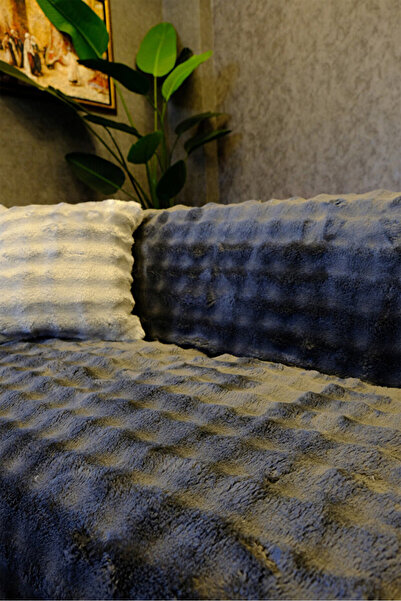 Shopyteks Bubble Rabbit Fur Sofa Cover 170X210 – Plush Non-Slip Sofa Wrap – 3...