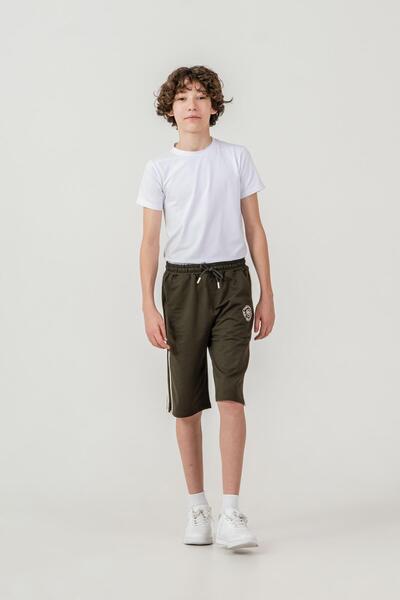 Mışıl Kids New York State College Printed Side Stripe Boys' Shorts