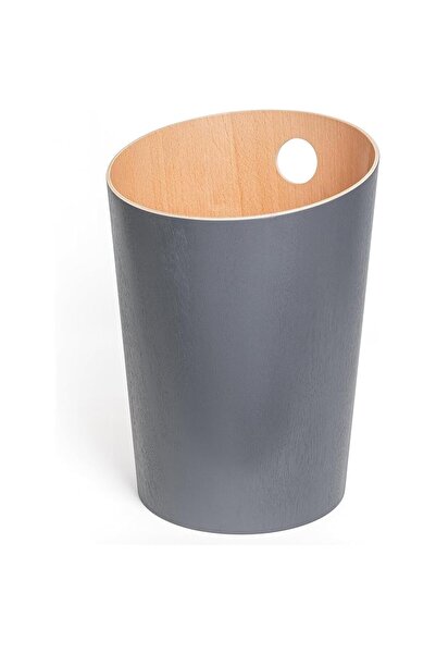 OEM Waste bin, office, Kazai Bennet, dark grey, wood veneer, diameter 24 cm
